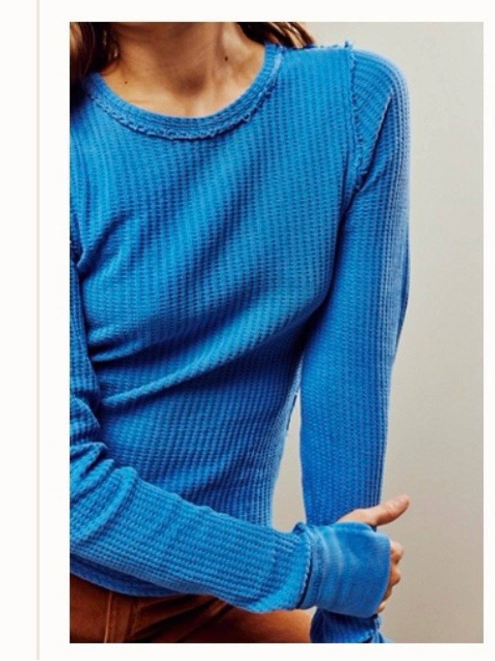 We The Free Roll With It Thermal Waffle - Blue Lite - L